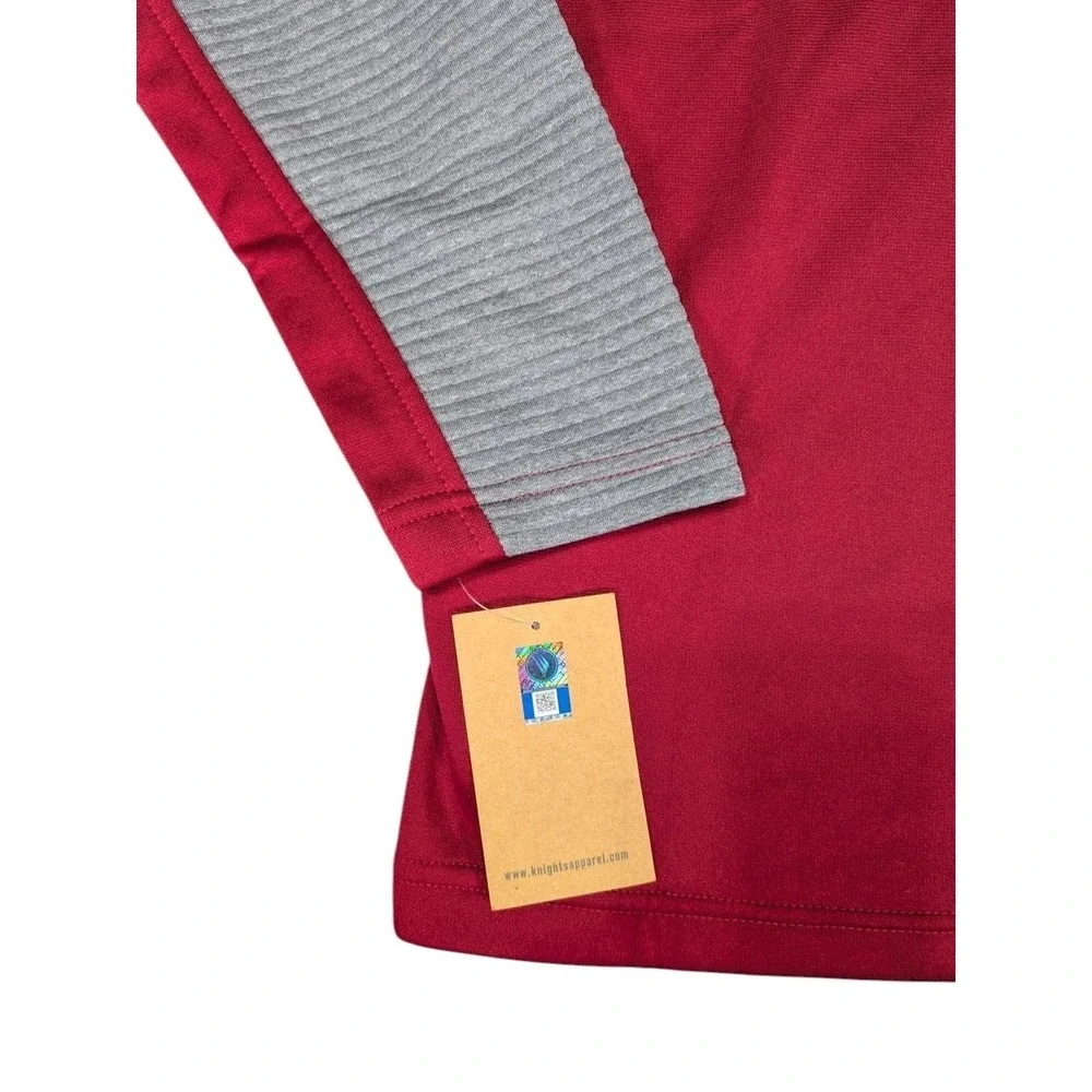 Rivalry Threads Arkansas Razorbacks Mens Small Quarter Zip Pullover Red Grey NWT